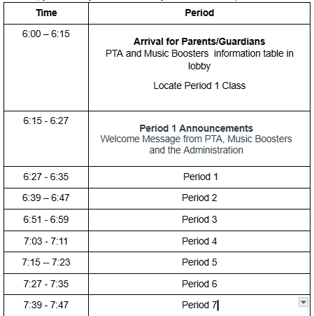 BTSK Schedule